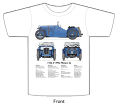 MG Midget J2 1932-34 T-shirt Front